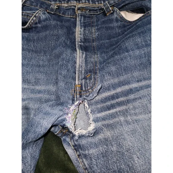 Vintage Levis 532 1984 Jeans Mens Flare 36X34 Orange Tab Blue Denim USA Made - Picture 12 of 16